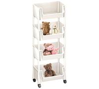Carrello Di Stoccaggio Mobile: Organizzatore Di Rotella A Gradini, Carrello Di Servizi Pubblici Con Ruote | Rack Di Stoccaggio Sottile Per Libri, Refrigerazioni, Forniture Per Uffici, Espaci