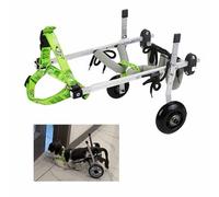 Carrello di supporto per sedia a rotelle per cani, a 2 ruote, pieghevole, telaio in alluminio leggero per riabilitazione della gamba posteriore, taglia XXS, supporto regolabile per la mobilità degli