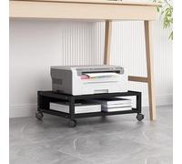 Carrello di supporto per stampante laser, resistente a 2 livelli con contenitore, supporto da pavimento su ruote, ripiano organizer per carta A4 per casa e ufficio
