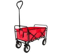 Carrello di trasporto a mano pieghevole, 89 x 54 x 55cm, rosso, carico massim...