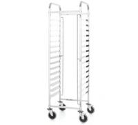 HENDI Carrello portateglie 600x400 mm, 15 livelli, portata massima 100 kg, 470x620x(H)1735mm, acciaio inox