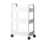 Carrello Di Utilità A Rotazione - Trolley Di Stoccaggio | Rolling Shelf | Carrello Su Ruote | Scaffali A Rulli Di Carrelli Di Snack | Organizzatore Mobile A 3 Livelli | Carrelli Del Libro | Mobile Da