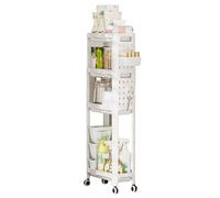 Carrello di utilità a rotolamento - piattaforma di stoccaggio a più livello, organizzatore di cucina mobile, design robusto robusto interattivo, costruzione spaziosa leggera, soluzione di stoccaggio