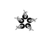 Carrello diviso con rotelle da 5 pezzi/lotto da 2 pollici, vite in Pp nera, ruota girevole con diametro M8