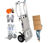 Carrello elettrico per salire le scale, carico massimo 200 libbre, carrello montascale motorizzato, batteria rimovibile da 48 V, include corda da 4 m e guanti