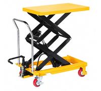 Carrello Elevatore a Forbice Manuale con Pedale | Maniglia Pieghevole, 4 Ruote PU, Freni Ruote, Molla Acciaio, Officina(120x60x170cm-1000kg)