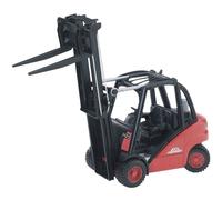 Carrello elevatore Bruder Linde H30D con attacco per rimorchio e 2 pallet