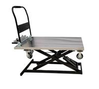 Carrello elevatore idraulico con carrello a mano, portatile, piccolo veicolo di trasporto e piattaforma di sollevamento per una facile mobilità e sollevamento pesante (design compatto)