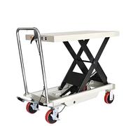 Carrello elevatore idraulico manuale, piattaforma di sollevamento mobile, Sollevatore pieghevole portatile a forbice per magazzino e camion, Tavolo 1016x510mm, Altezza 1000mm, Carrello per impieghi