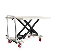 Carrello elevatore idraulico manuale, tavolo di sollevamento pieghevole portatile a forbice per magazzino, camion, piattaforma mobile (1600 x 800 mm, altezza 900 mm)