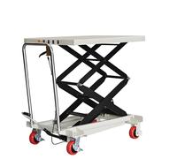 Carrello elevatore manuale idraulico, Tabella pieghevole portatile dell'ascensore di forbice, piattaforma mobile di elevazione per il magazzino, camion, 900x700mm, altezza 1580mm, resistente