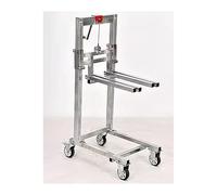 Carrello elevatore manuale resistente, carrello elevatore, carrello elevatore a manovella in acciaio zincato, per garage domestico, facile sollevamento e trasporto, capacità 60 kg