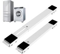 Carrello Estensibile 45-70cm per Mobili Elettrodomestici con Ruote e Freno