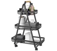 Carrello Estetista Multiuso con Ruote Carrellino Portaoggetti 3 Ripiani 57x31x83