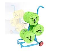 Carrello for bobine di filo portatile con ruote, espositore for cavi e rack di stoccaggio, supporto for bobina multistrato rotante, for fabbrica elettrica(Green,38x55x85cm)