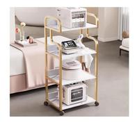 Carrello For Estetista Con Ruote, Carrello For Macchine Estetiche For Saloni, Spa, Carrello Mobile For Macchine Estetiche A 3 Livelli For Saloni(Gold,4 Tier)