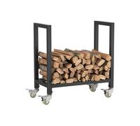 Carrello for La Legna Da Ardere - Facile Da Spostare Grazie Alle Ruote Bloccabili, Robusto Porta Legna for Caminetto, Braciere Da Esterno E Organizzazione Degli Spazi Interni Cestini Portalegna