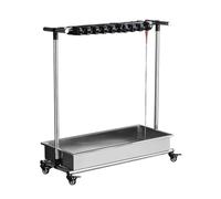 Carrello For La Pulizia Con Ganci For Gancio For Mocio, Supporto Mobile For E Scopa, Organizer For Attrezzi Da Giardino, Contenitore For(10tow12hooks)