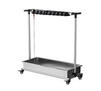 Carrello For La Pulizia Con Ganci For Gancio For Mocio, Supporto Mobile For E Scopa, Organizer For Attrezzi Da Giardino, Contenitore For(16tow20hooks)