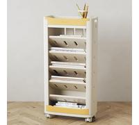 Carrello for Libri Scaffale Mobile for a 7 Livelli, Portaoggetti Sottile Libreria in plastica Organizzatori for Scaffali for Ufficio, Casa, Scuola,B(A)