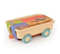 Carrello giocattolo per bambini | Carrello retrattile per interni ed esterni, adatto per bambini dai 2 anni in su, giocattolo da giardino e da spiaggia | Regali per ragazze e ragazzi (beige)