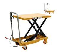 Carrello idraulico a doppia forbice, funzionamento manuale con ruote di bloccaggio, capacità di 200 kg per la movimentazione dei materiali, design portatile e versatile