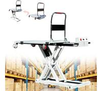 Carrello idraulico compatto a forbice - Elevatore elettrico con piattaforma piatta versatile per elevazione efficiente e facile trasporto, ideale per carichi pesanti e spazi di lavoro