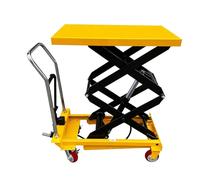 Carrello idraulico della piattaforma di sollevamento, progettazione a | Piattaforma di sollevamento idraulica manuale con design a doppia forbice per una gestione efficiente del materiale in