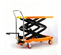 Carrello idraulico della piattaforma di sollevamento, progettazione a | Piattaforma di sollevamento idraulica manuale con design a doppia forbice per una gestione efficiente del materiale in