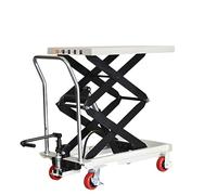 Carrello idraulico manuale dell'ascensore, piattaforma mobile di elevazione di forbice, camion piegante portatile del magazzino, Tabella di 905x500mm, altezza di 1500mm per movimentazione facile