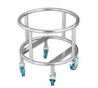 Carrello in acciaio inox resistente con ruote girevoli a 360°, diametro 50 cm, per secchio del latte, contenitori e carrelli degli attrezzi