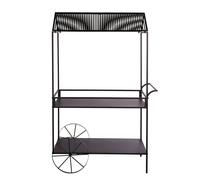 Carrello in acciaio nero