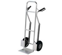 Carrello in alluminio leggero con scivolo per scale ruote pneumatiche kg.180 per