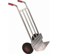 Carrello in alluminio leggero con struttura e pedana larga per trasporto scatole