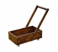 Carrello in Legno Carbonizzato Percorso Sensoriale Mini Camioncino di Legno
