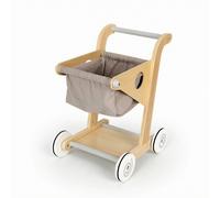 Carrello in Legno con Cestino Stabile Carrello Primi Passi Neutrale Nel Genere