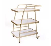 Carrello in metallo a 3 livelli con ruote, carrello mobile da cucina, versatile carrello per snack e cibo per casa, ristorante, ufficio e uso domestico