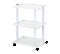 Carrello in vetro e alluminio | Mod. Giovanni E40 (bianco)