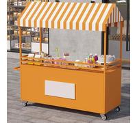 Carrello indipendente dell'alimento con il baldacchino, stalla mobile dell'alimento per il centro commerciale, mercato notturno, via, spiaggia