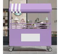 Carrello indipendente dell'alimento con il baldacchino, stalla mobile dell'alimento per il centro commerciale, mercato notturno, via, spiaggia