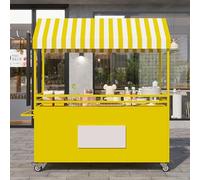Carrello indipendente dell'alimento con il baldacchino, stalla mobile dell'alimento per il centro commerciale, mercato notturno, via, spiaggia