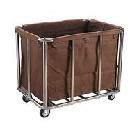 Carrello industriale per lavanderia, resistente, con ruote, fodera rimovibile, capacità 12 boccole, carico 199,6 kg, per uso commerciale o domestico