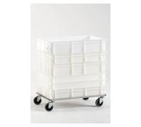CARRELLO INOX PER CASSETTE PIZZA 60x40 BOX SERVICE CON RUOTE MADE ITALY 7 2025