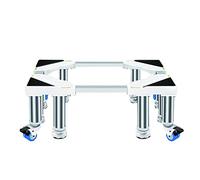 Carrello Lavatrice Base per mobiletto lavatrice, base regolabile, base per mobiletto frigorifero grande, supporto per asciugatrice da 91-105 cm con 8 piedini, 4 ruote bloccabili, rulli per e
