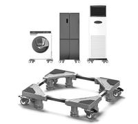 Carrello Lavatrice con Ruote,Regolabile Base per Lavatrice con 8 Piedi 4 Ruote,Supporto Lavatric Asciugatrice,Carico 300 KG, per Congelatore Frigorifero e Asciugatrice