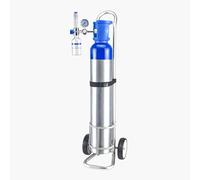 Carrello leggero for bombole di ossigeno, supporto for ossigeno regolabile in altezza con ruote, for reparti/cliniche(Diameter 14.6cm(5 3/4"))