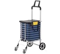 Carrello leggero pieghevole in alluminio per la spesa, carrello per la spesa, facile da trasportare per generi alimentari e prodotti essenziali