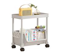 Carrello Libri A Rotelle,Carrello Organizzatore Multilivello Per Cosmetici - Scaffale Mobile Di Archiviazione Per Scrivania - Per Soggiorno Bagno Studio Ufficio Cucina Documenti Libri Computer Portati