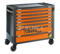 Carrello lungo Beta RSC24AXL 8-O cassetti arancio con sistema antiribaltamento