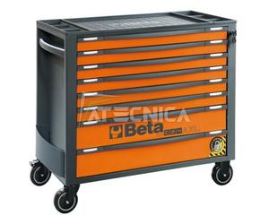 Carrello lungo Beta RSC24AXL 8-O cassetti arancio con sistema antiribaltamento